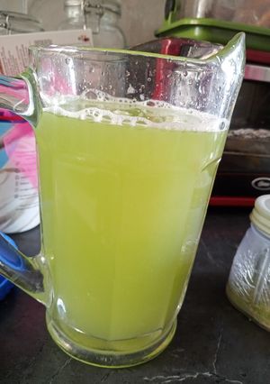 Una foto de Agua de tomate verde 🥂