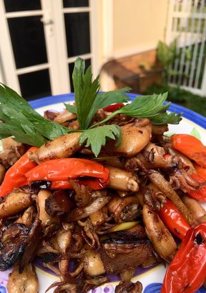 Foto resep Tumis Cumi Asin Serai