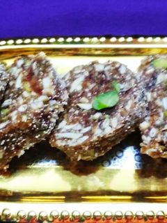 शुगर फ्री ड्राई फ्रूट्स रोल (Sugar free dry fruits roll recipe in hindi) रेसिपी मुख्य फोटो