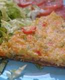 Tarta de verduras con masa de avena, integral y zanahoria