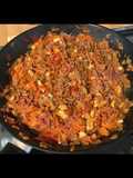 Bœuf mijoté aux tomates, carottes et aubergine