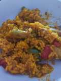 Arroz con salchicha fresca en olla GM h Deluxe