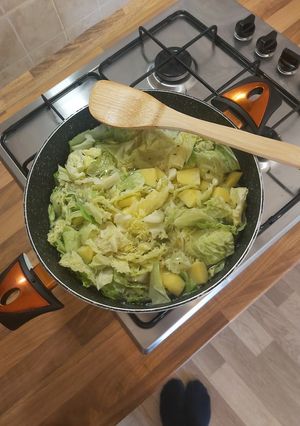 Kelkáposzta főzelék recept fotója