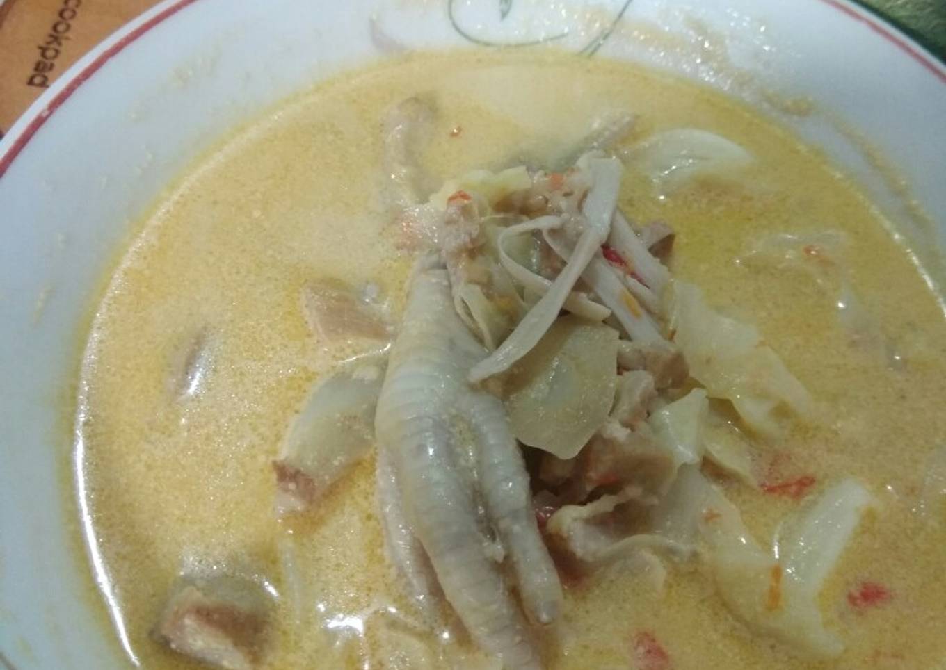 Gulai ceker nangka muda (gori)