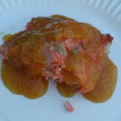 A picture of Brad's citrus honey bourbon BBQ salmon.