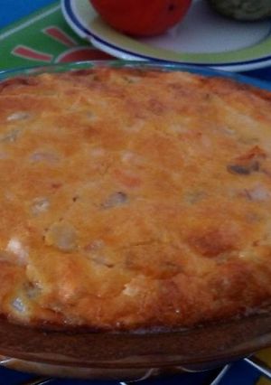 Una foto de Pastel de salmón y gambas