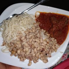 Spagetti and beans A picture of Spagetti and beans.