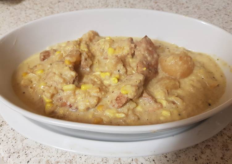 Step-by-Step Guide to Make Quick Chicken & Sweet Corn Stew 😀