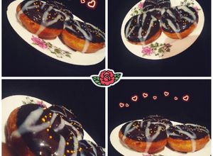 صورة لوصفة دونات مغطاه بالشوكولاته 🍩✨