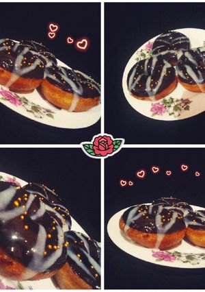 صورة لوصفة دونات مغطاه بالشوكولاته 🍩✨