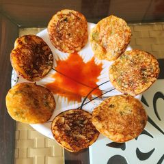 A picture of Broken wheat mini pancakes.