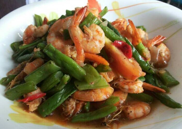 Resep Buncis cah udang yang Bisa Manjain Lidah