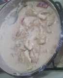 Pollo salteado con salsa Bechamel 