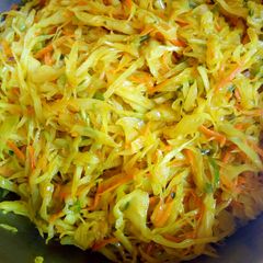 A picture of Sauteed cabbage with a twist. #authormarathon.