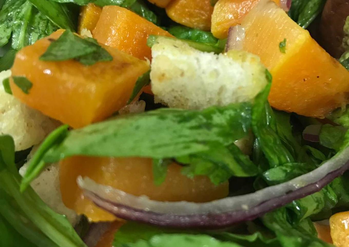 Ensalada de rúcula y calabaza