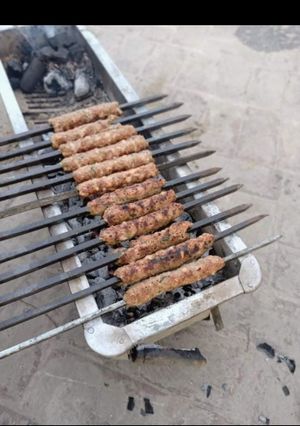 A picture of Seekh kababs.