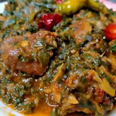 A picture of Palak Gosht.