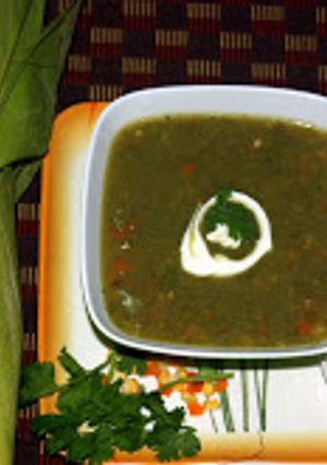 A picture of Coriander Corn soup.