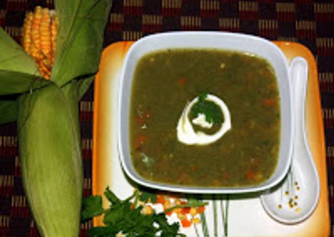 Coriander Corn soup