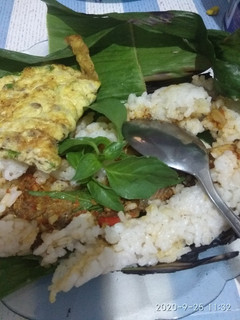 Foto resep Nasi bakar ikan tuna pedas