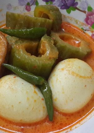 Foto resep Pare Telur kuah santan