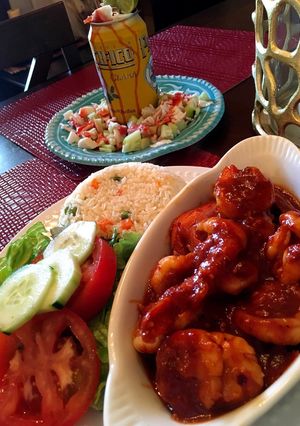 A picture of Camarones a la diabla my way !.