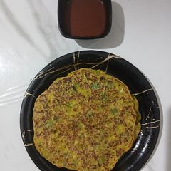 A picture of Maize Flour and Raddish pancakes.