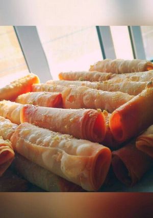 صورة لوصفة رولات السمبوسك بالجبن
