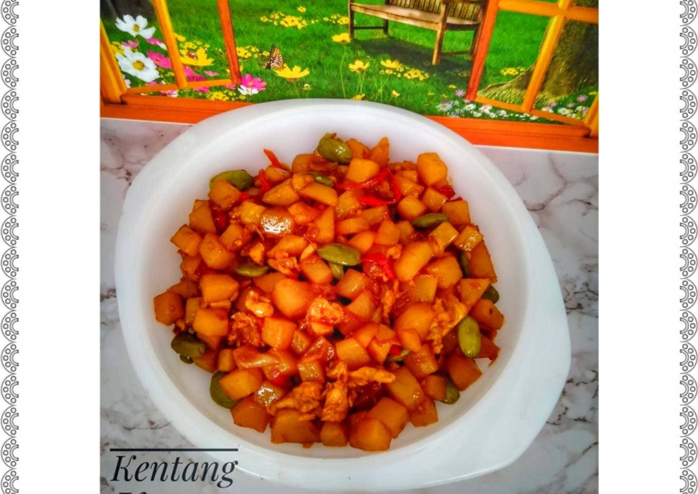 Kentang Kecap Masak Pete
