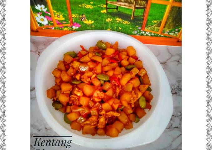 Cara Bikin Kentang Kecap Masak Pete Simpel