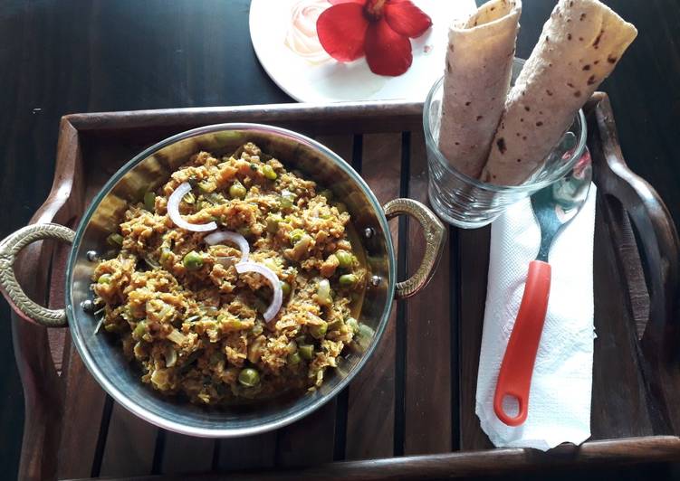 Soya keema and chapati