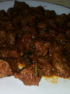A picture of Fried liver.