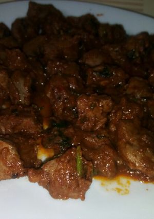 A picture of Fried liver.