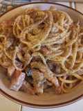 Pâtes à la Carbonara aux Cèpes