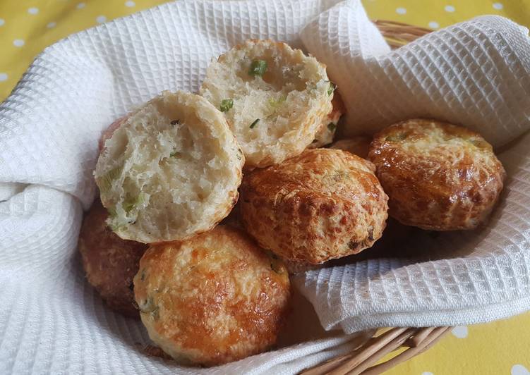 Steps to Make Super Quick Homemade Cheese &amp; Spring Onion Scones