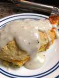 Biscuits and gravy breakfast bake