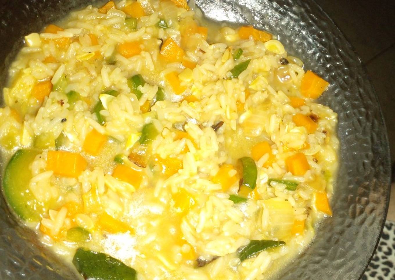 RISOTTO CON CALABAZA ZANAHORIA Y ZAPALLITOS😋!!
