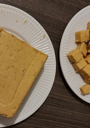 Una foto de Tofu de Garbanzos y pimentón