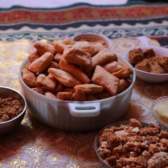 A picture of Boortsog (fried dough) (Mongolia).