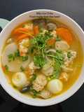Bánh Canh with Shrimp Crackers 🦐