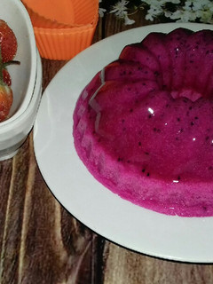 Foto resep Puding busa buah naga
