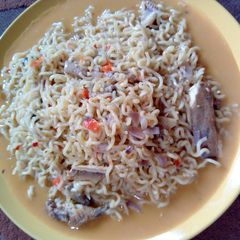 A picture of Indomie with sardine.