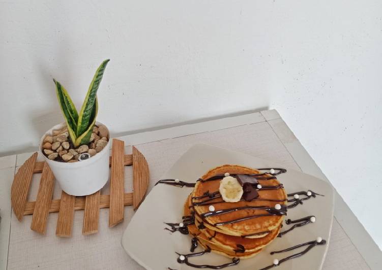 Cara mengolah Pancake No Mixer | Banana Pancake  yang Enak Banget