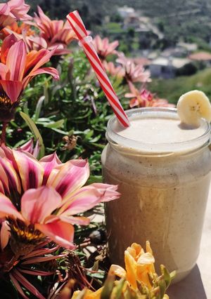 Φωτογραφία της συνταγής "Μήλο - μπανάνα smoothie" 🐵🍌