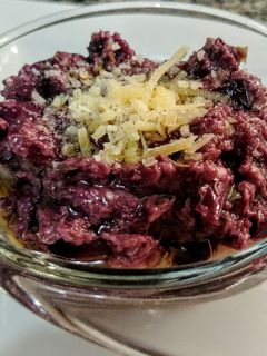 Una foto de TAPENADE De Aceitunas Moradas con Queso Parmesano...!😋