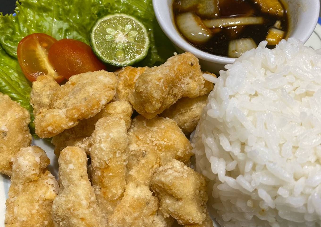 Ayam goreng tepung, saus inggris