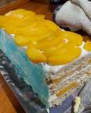 Torta de tres leches con duraznos (de galletas)