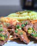 Anticuchos de res a base de pisco y especias 👍🇵🇪