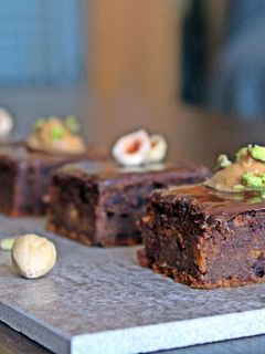 Una foto de Brownie vegano de boniato