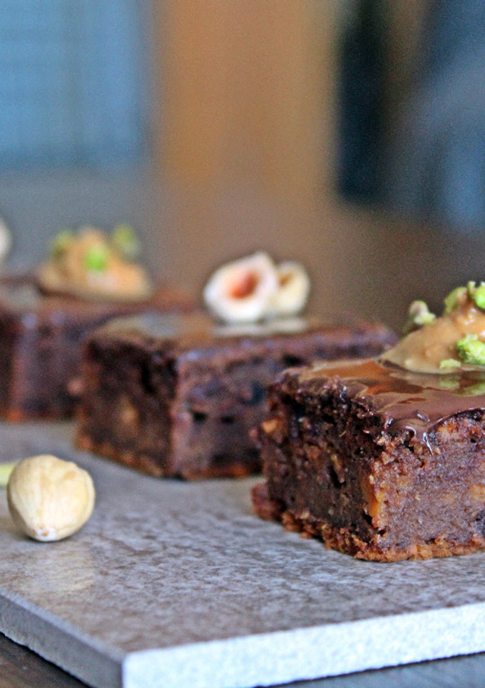 Una foto de Brownie vegano de boniato
